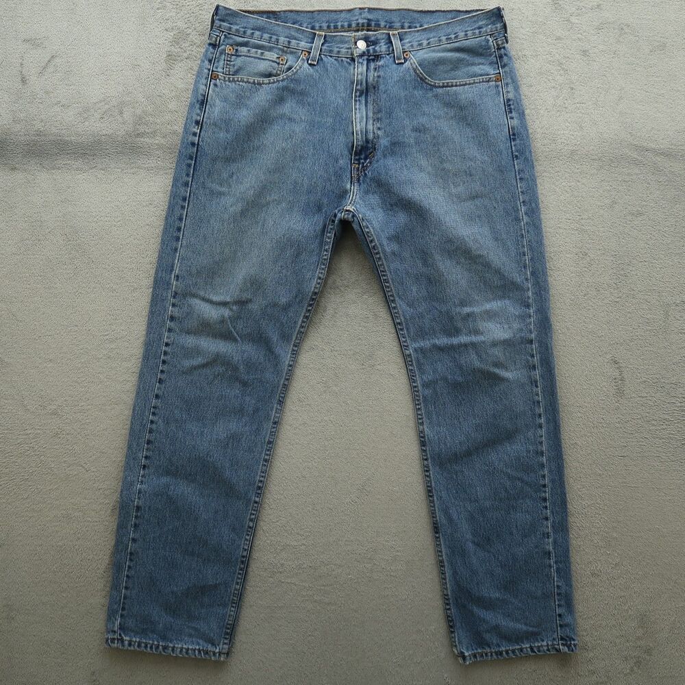 Levi's 505 Jeans Mens Size 36x32 Blue Regular Straight 100% Cotton Denim